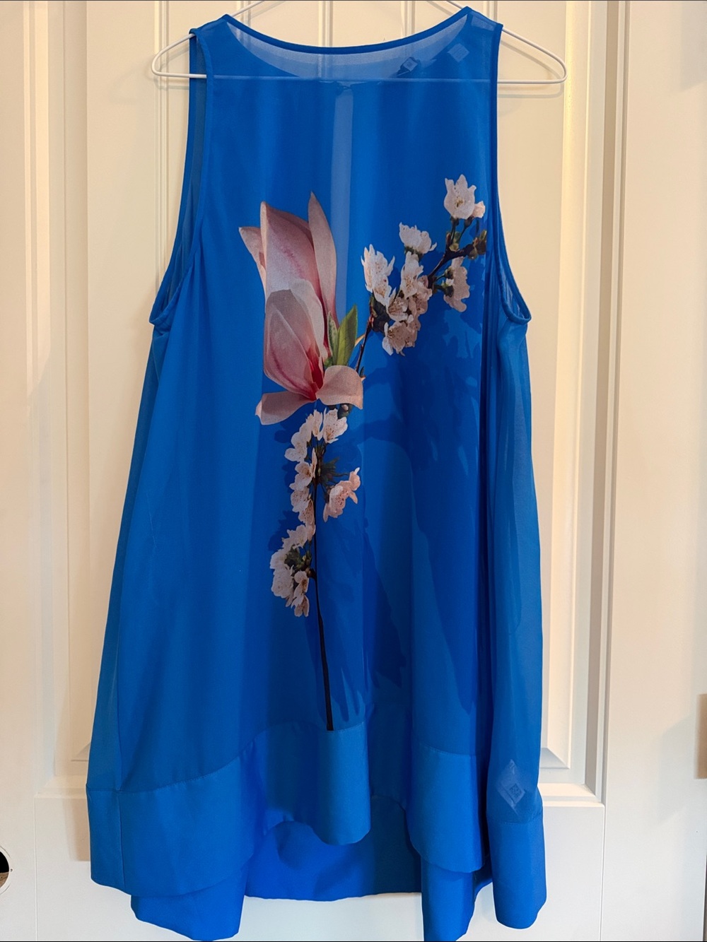 Ted Baker London Blue Floral Sleeveless Shift Dress